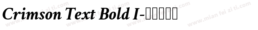 Crimson Text Bold I字体转换